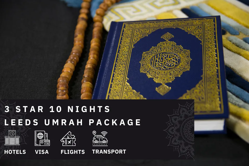 10 Nights 3 Star Leeds Umrah Package